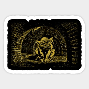 Labyrinth Ghoul, Halloween themed creepy crypt-crawler Sticker